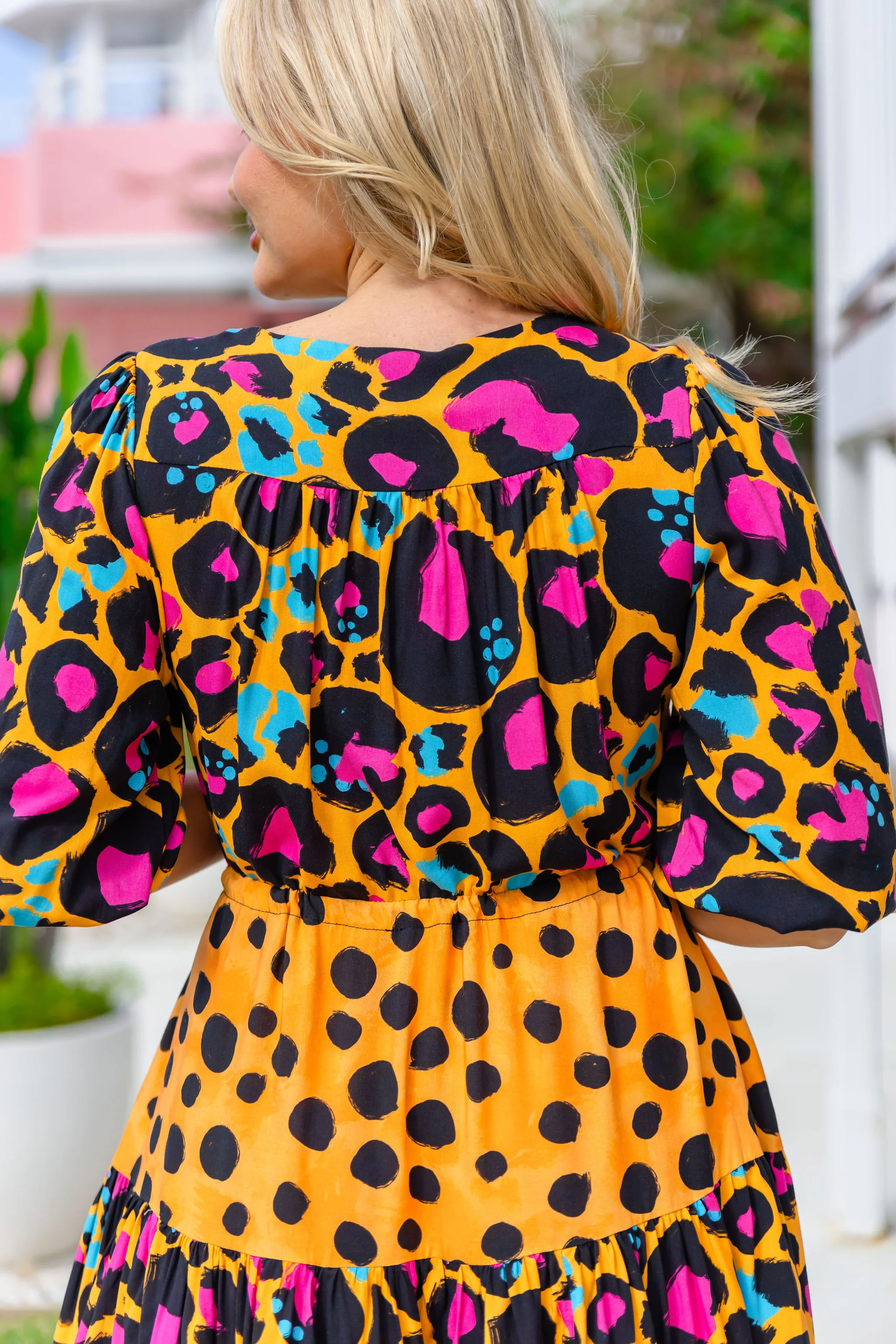 Scarlett Dress in Mustard Leopard/Cheetah by Kasey Rainbow - Image 17