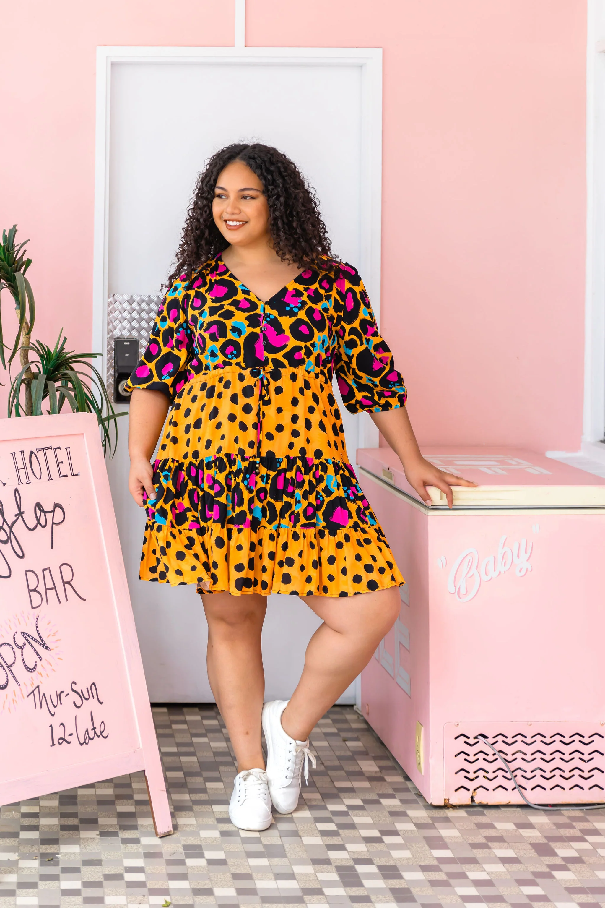 Scarlett Dress in Mustard Leopard/Cheetah by Kasey Rainbow - Image 21