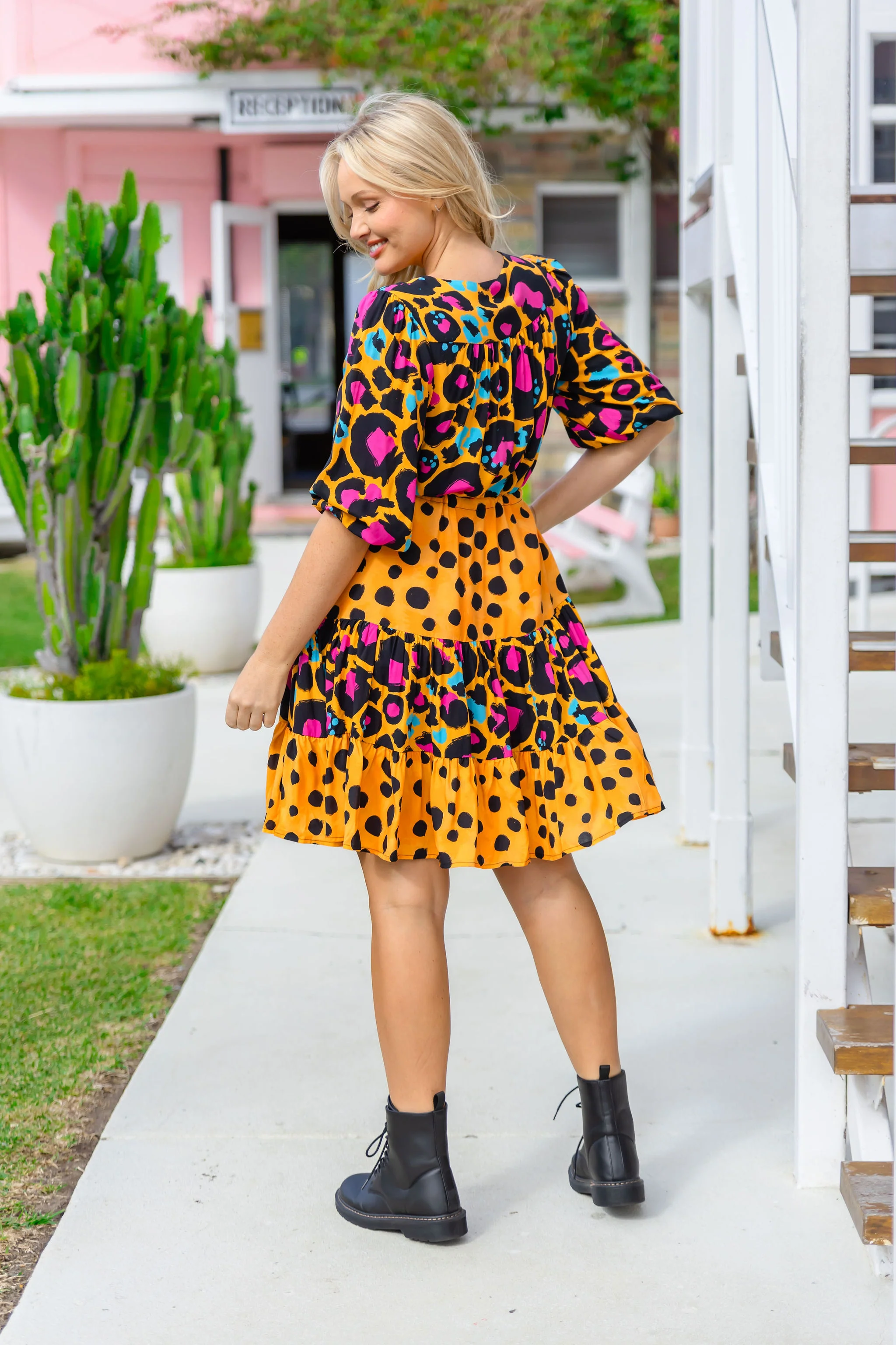 Scarlett Dress in Mustard Leopard/Cheetah by Kasey Rainbow - Image 24