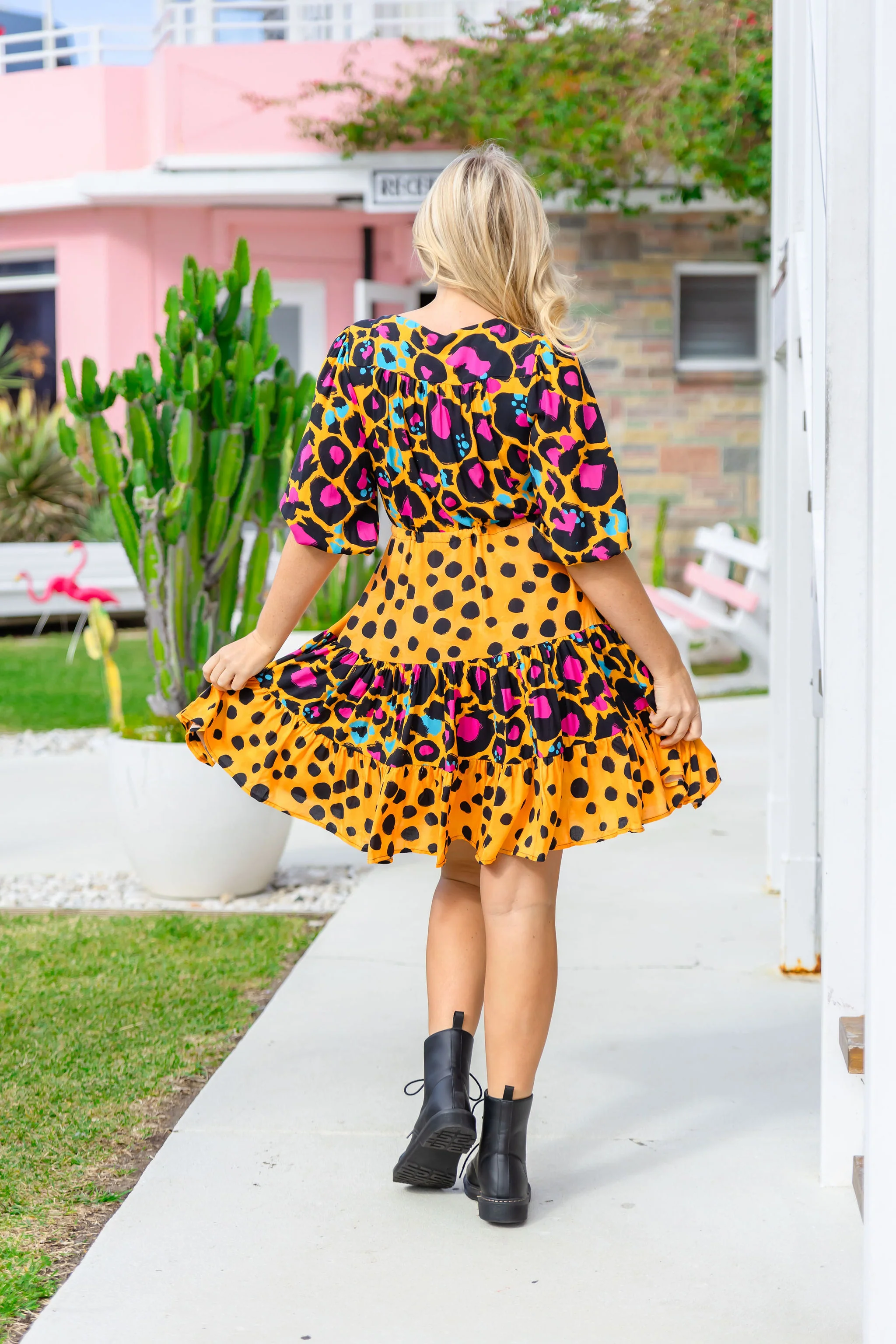 Scarlett Dress in Mustard Leopard/Cheetah by Kasey Rainbow - Image 25
