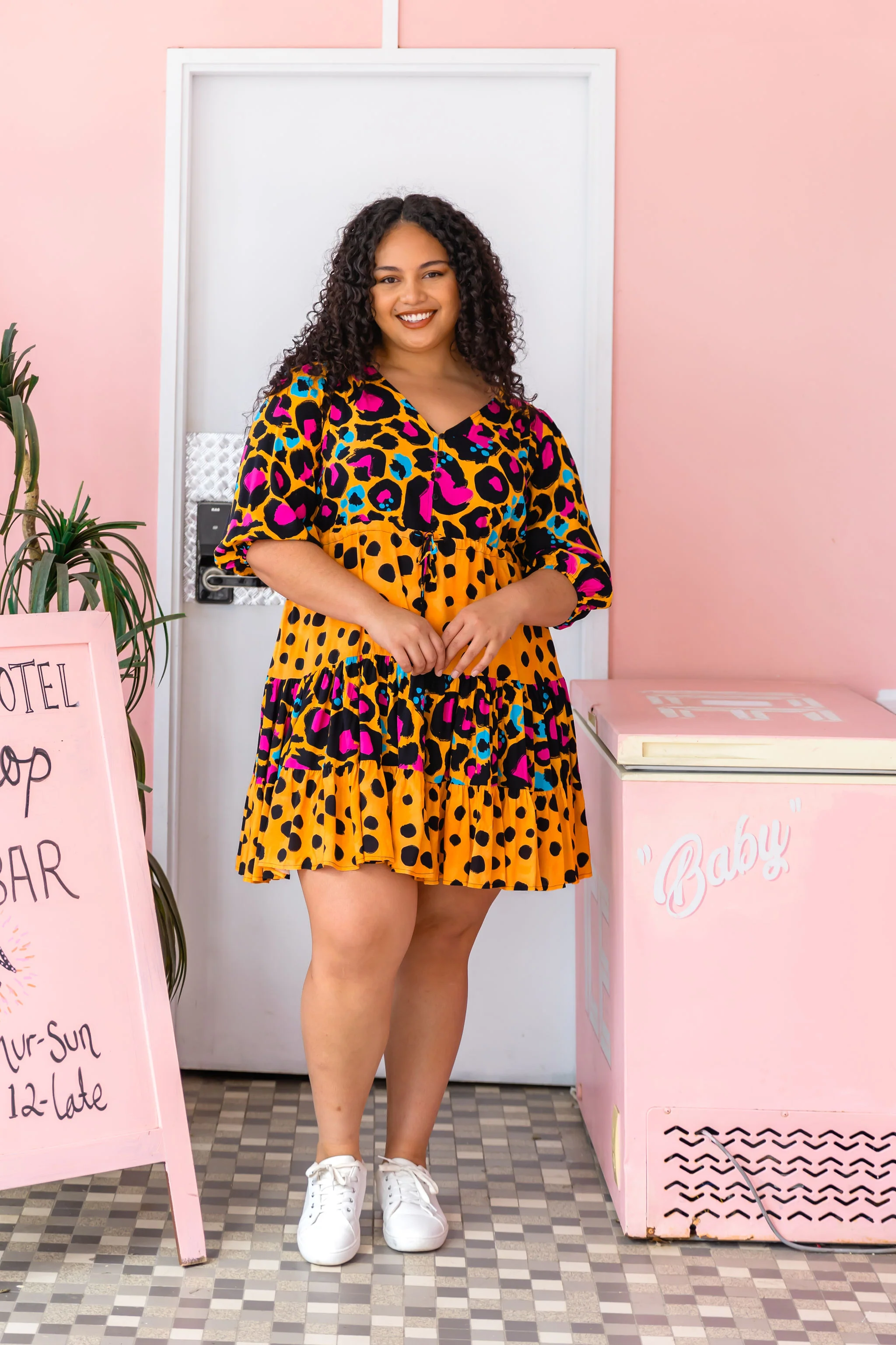 Scarlett Dress in Mustard Leopard/Cheetah by Kasey Rainbow - Image 27