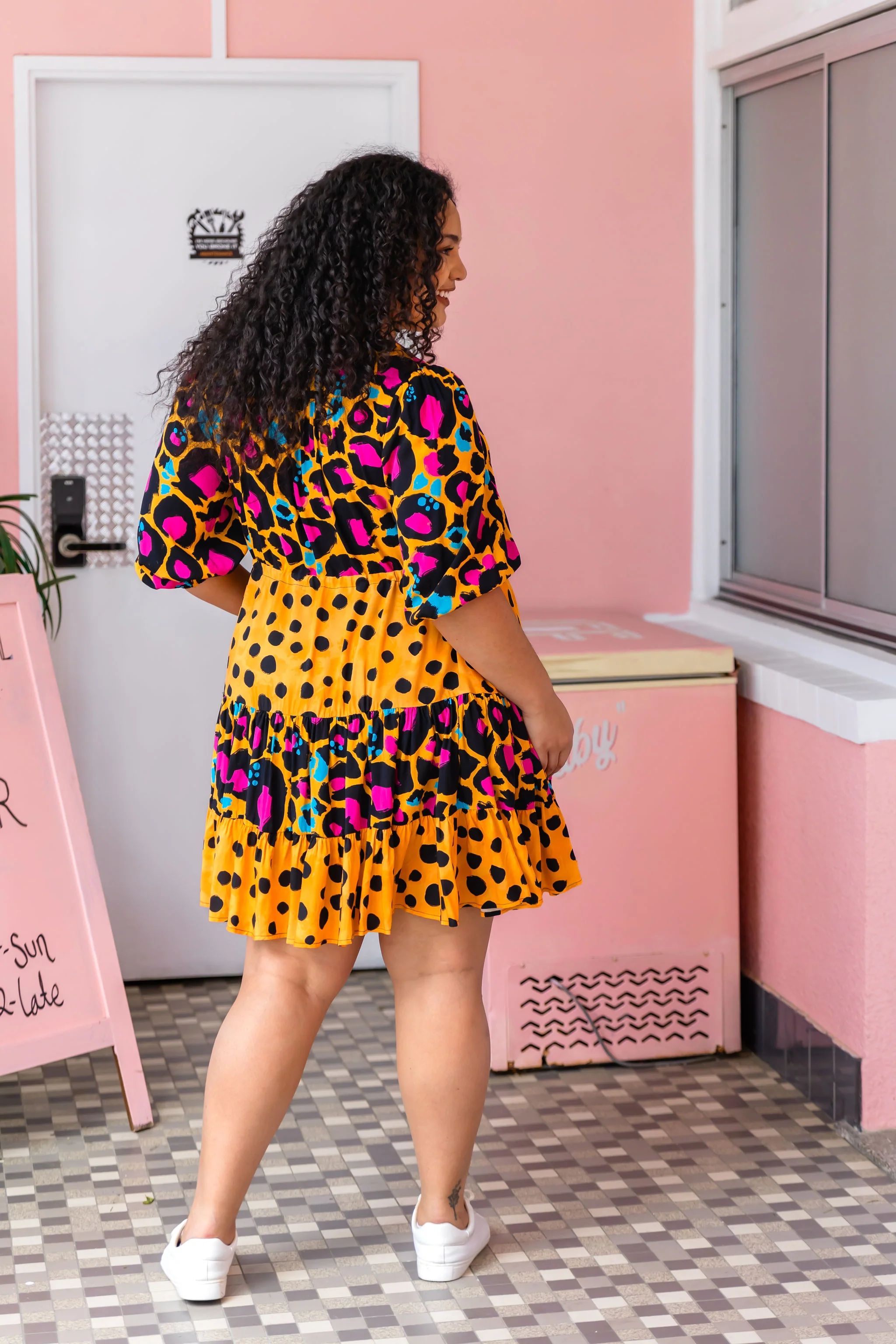 Scarlett Dress in Mustard Leopard/Cheetah by Kasey Rainbow - Image 28