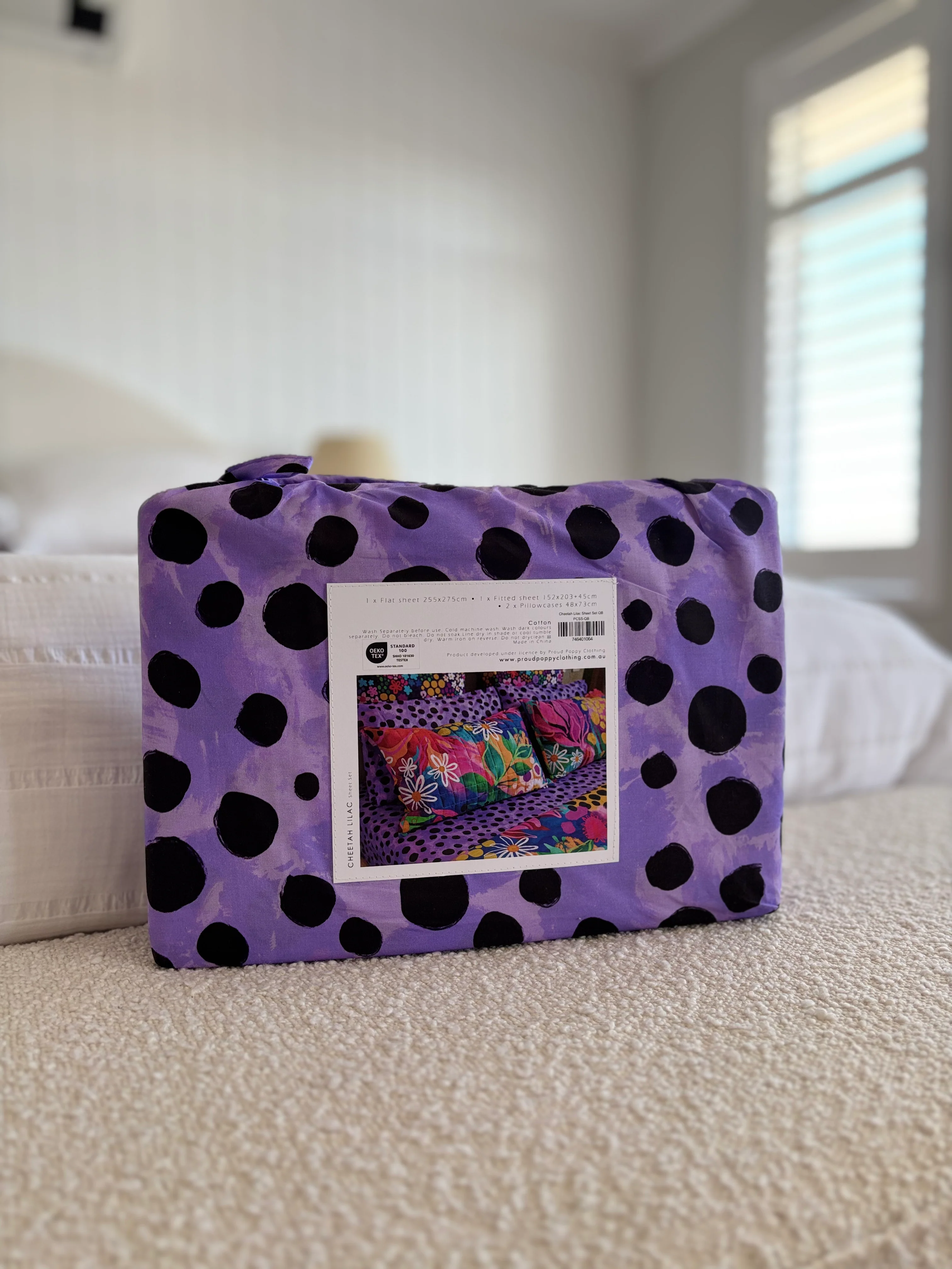 Sheet Set in Purple Cheetah by Kasey Rainbow - Image 16