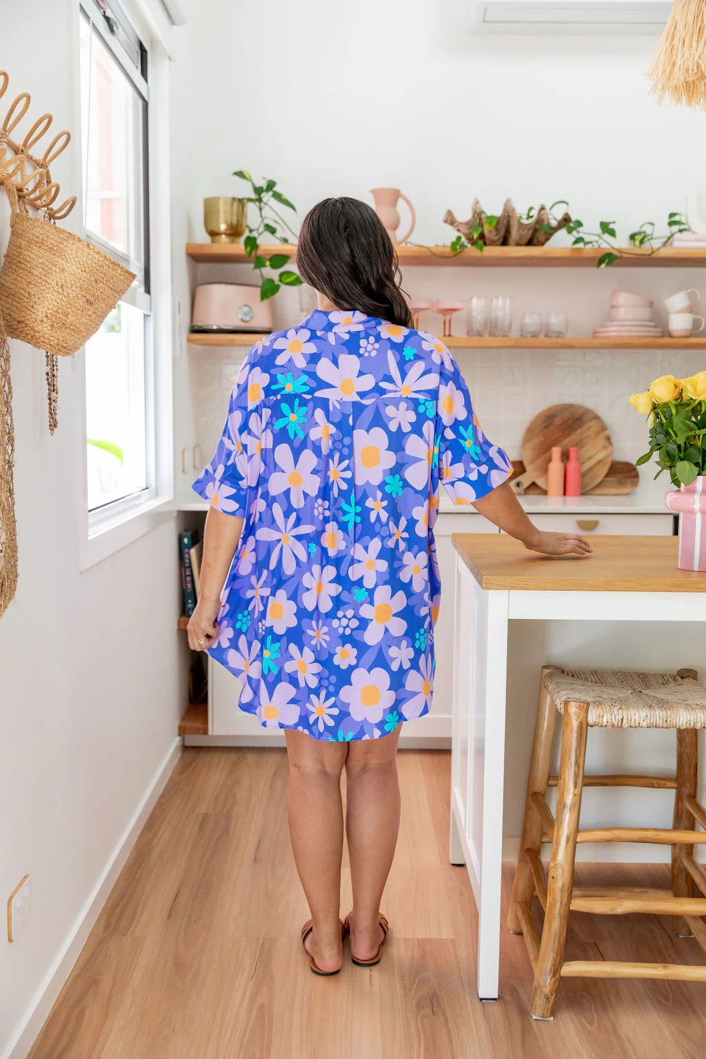 Tammin Shirt in Lilac Daisies by Kasey Rainbow - Image 13