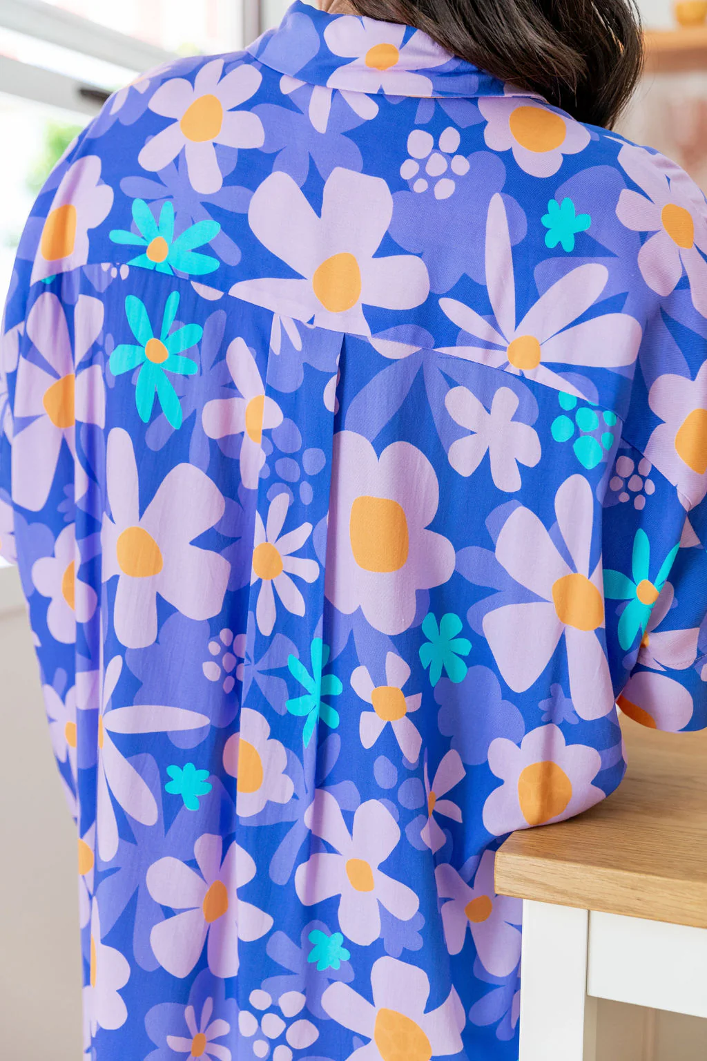 Tammin Shirt in Lilac Daisies by Kasey Rainbow - Image 15