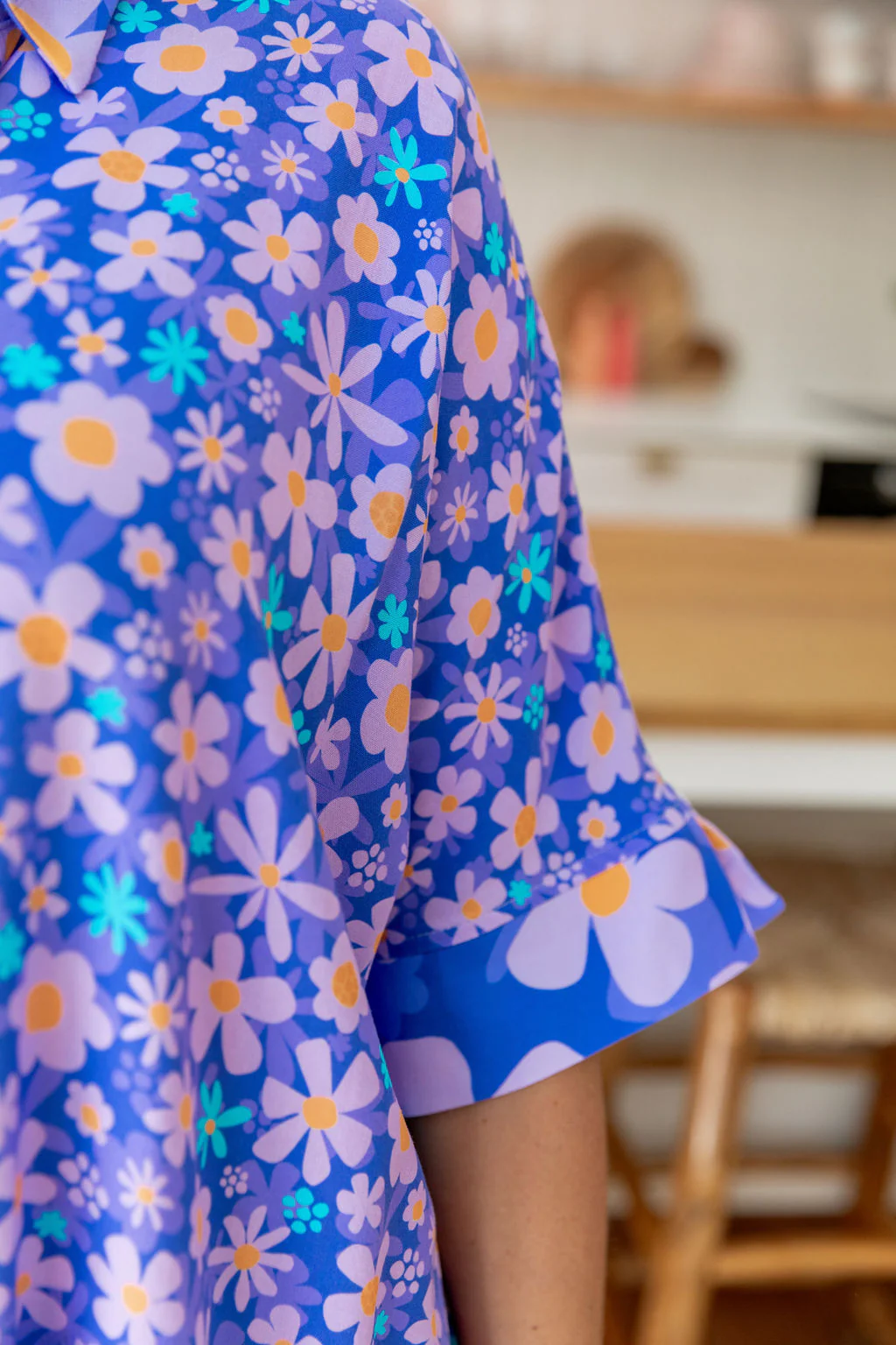 Tammin Shirt in Lilac Daisies by Kasey Rainbow - Image 18