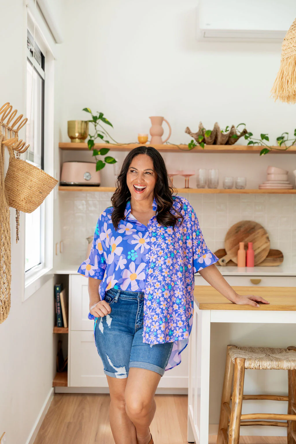 Tammin Shirt in Lilac Daisies by Kasey Rainbow - Image 19