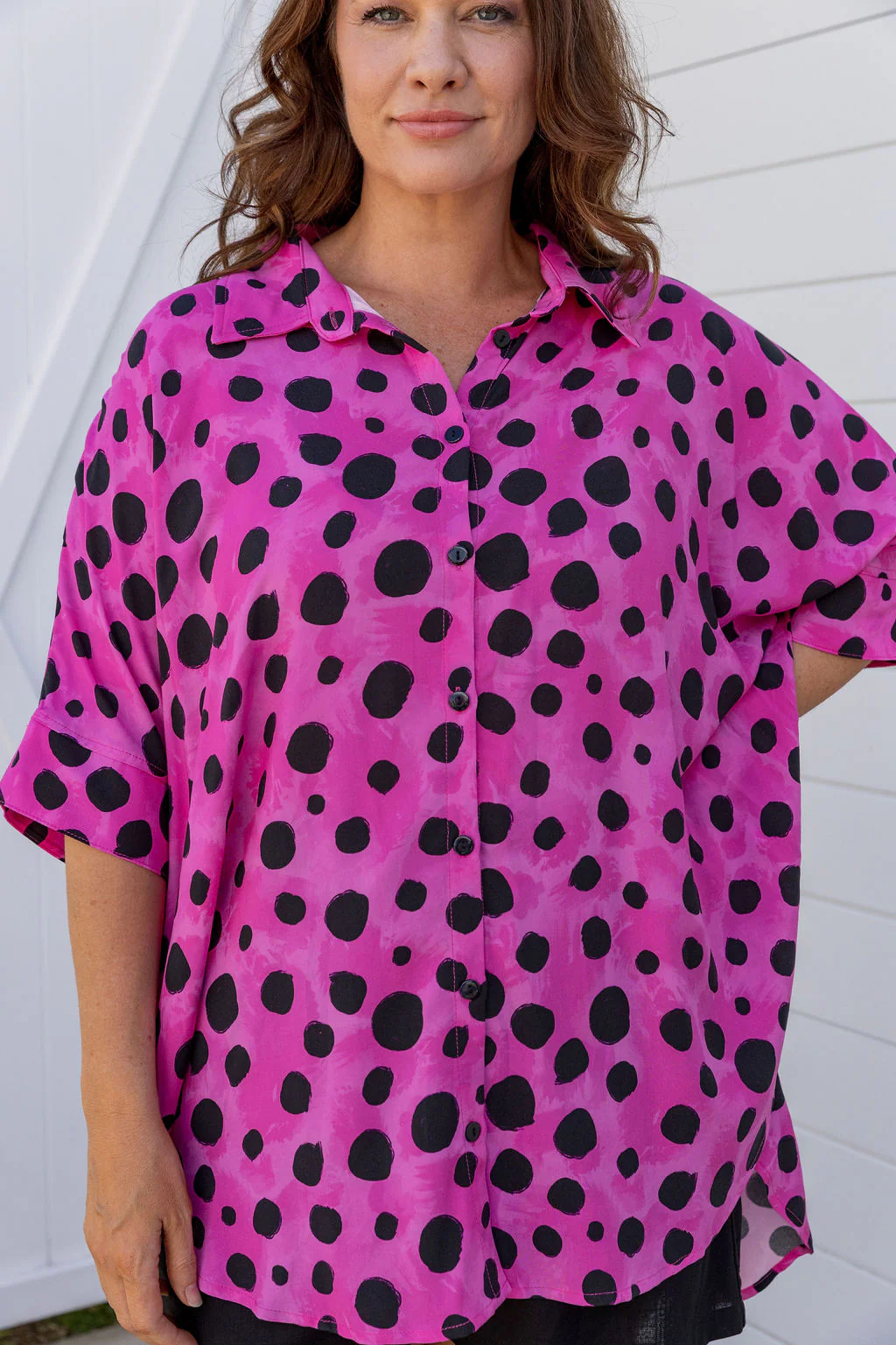 Tammin Shirt in Pink Cheetah by Kasey Rainbow - Image 3