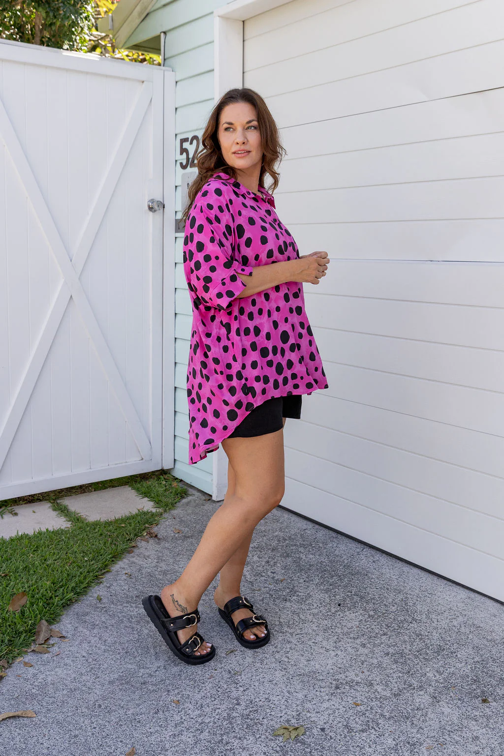 Tammin Shirt in Pink Cheetah by Kasey Rainbow - Image 9