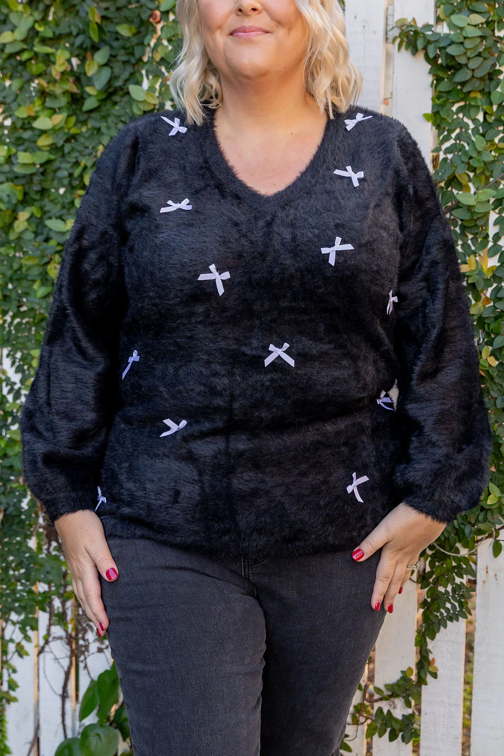 Vienna Bow Knit in Black - Image 3