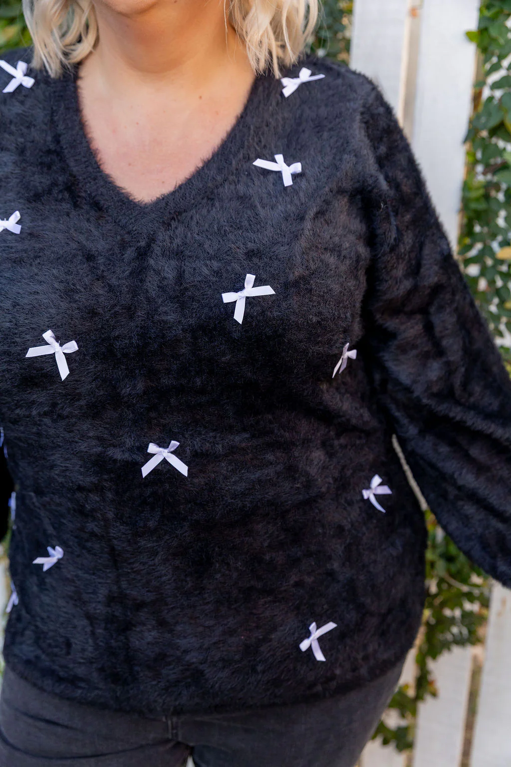 Vienna Bow Knit in Black - Image 8