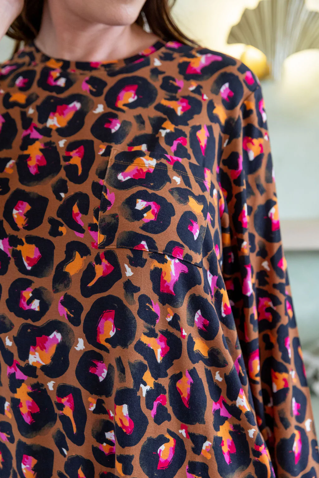 Wild L/S Nightie in Bronze Leopard by Kasey Rainbow - Image 12