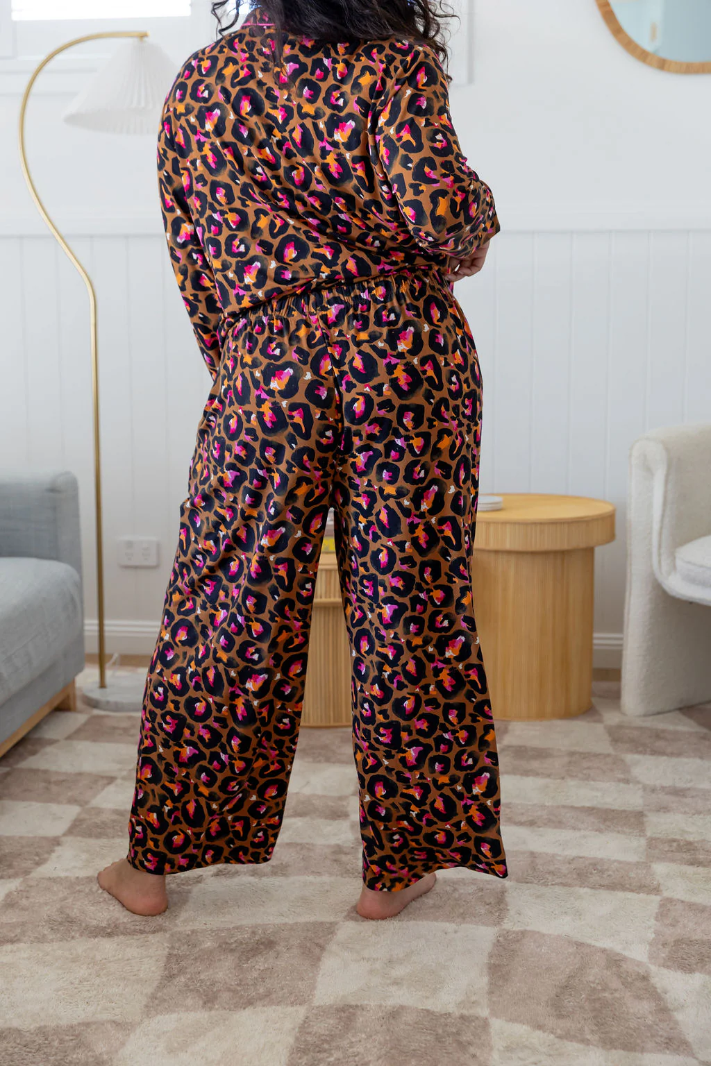 Zen L/S Shirt & Pant Sleepwear Set in Bronze Leopard by Kasey Rainbow - Image 17