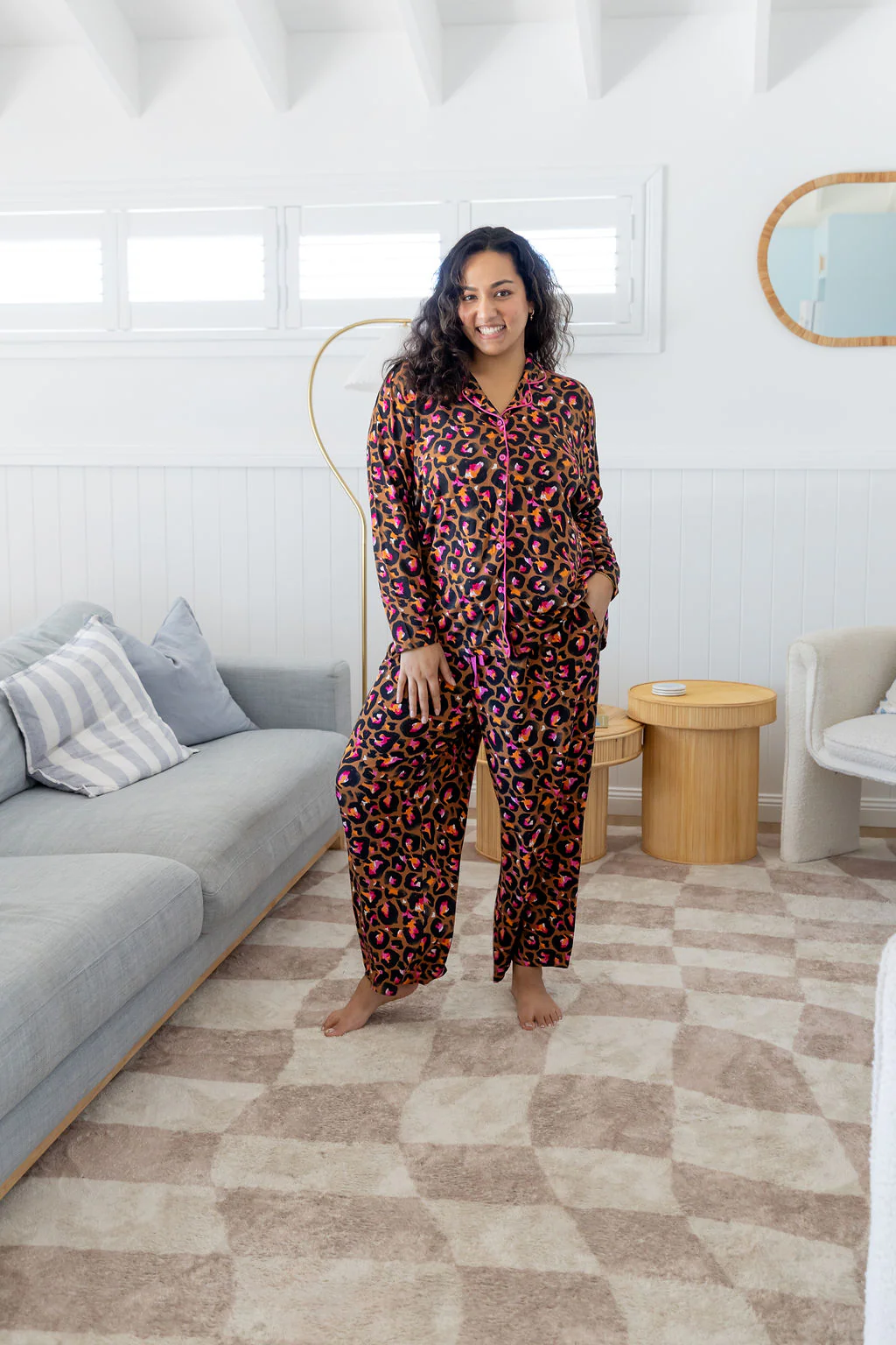 Zen L/S Shirt & Pant Sleepwear Set in Bronze Leopard by Kasey Rainbow - Image 18