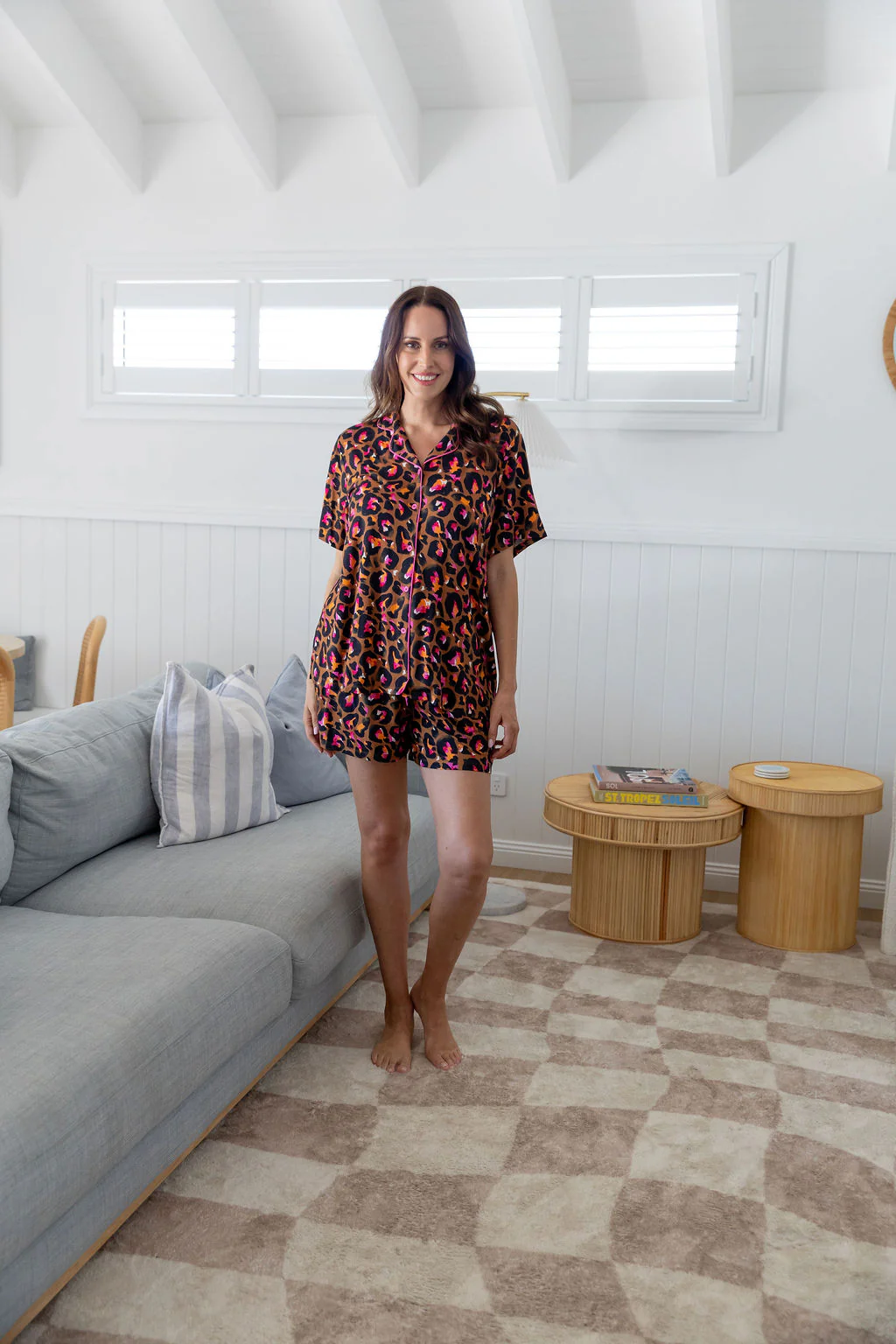 Zen S/S Shirt & Short Sleepwear Set in Bronze Leopard by Kasey Rainbow - Image 14